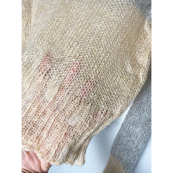Knitted & Knotted x Anthropologie Women's Sheer Cowl Neck Mohair Blend Sweater S - Picture 4 of 8